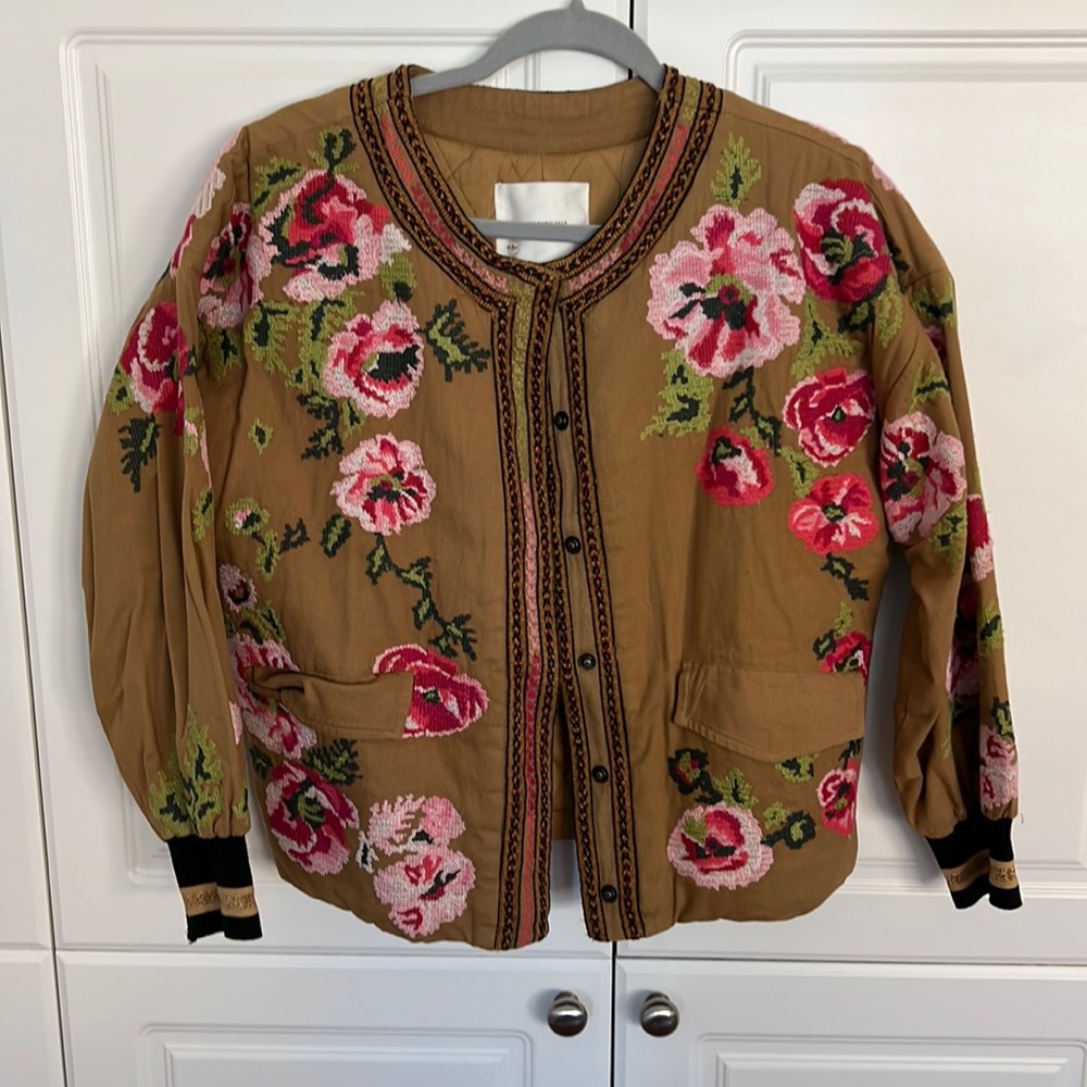 Anthropologie embroidered jacket